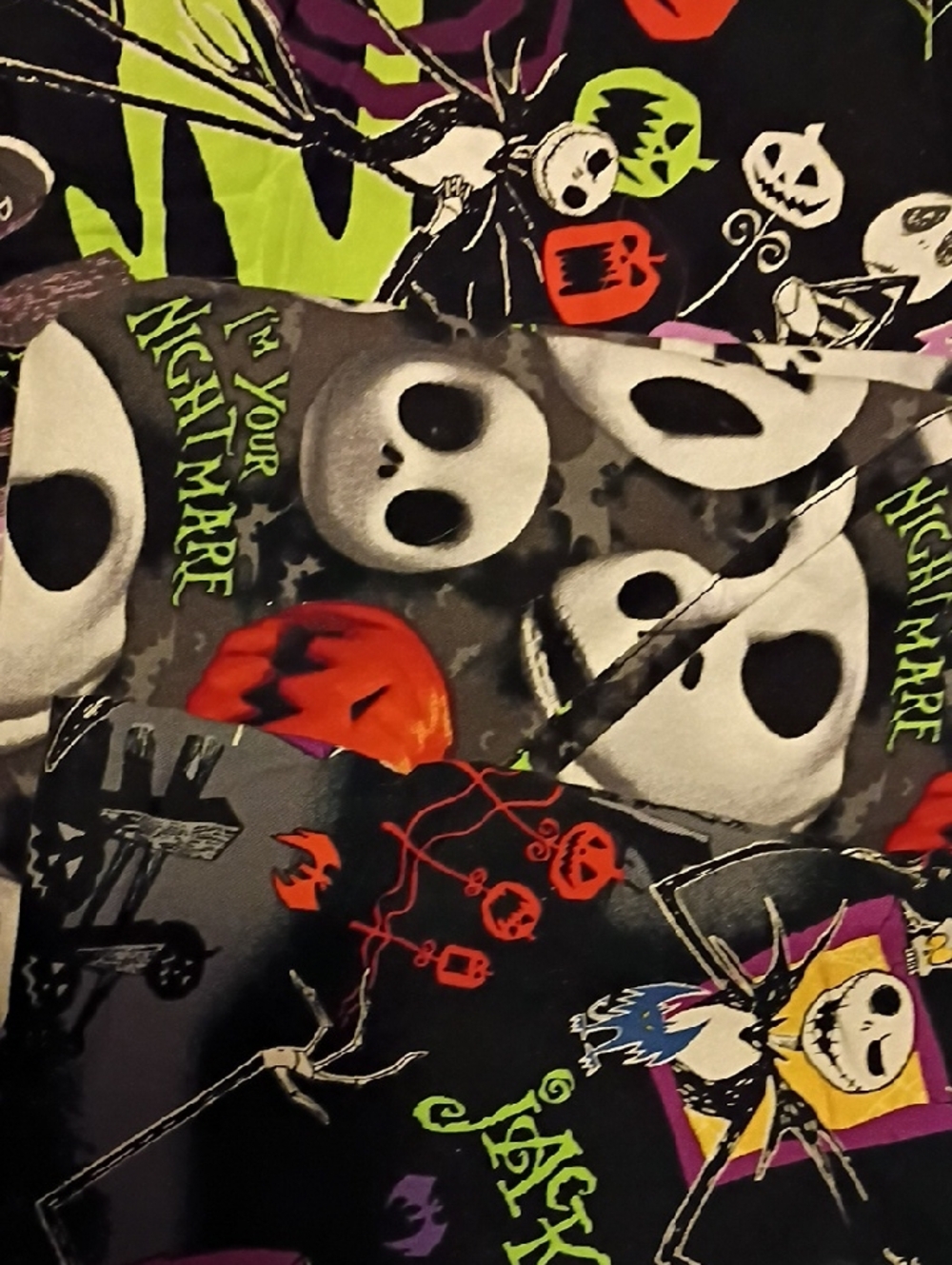 The Nightmare Before Christmas Jack Skellington Nursing Scrub Top Lot/Bundle